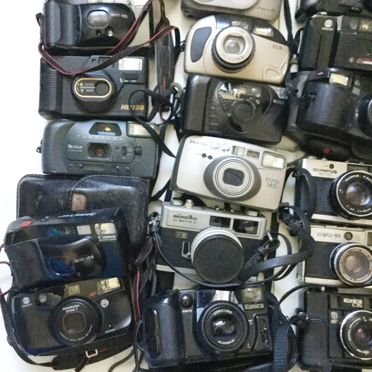 Konica フィルムカメラ Canon コニカ￼ ヤシカ 大量 コニカ オリンパス キャノン ニコン他 コンパクト フィルムカメラ ジャンク