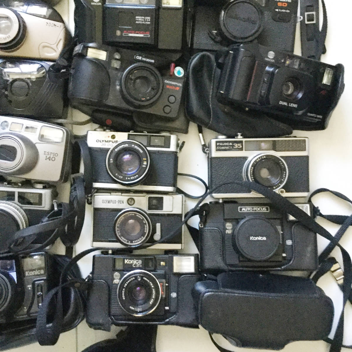 Konica フィルムカメラ Canon コニカ￼ ヤシカ 大量 コニカ オリンパス キャノン ニコン他 コンパクト フィルムカメラ ジャンク