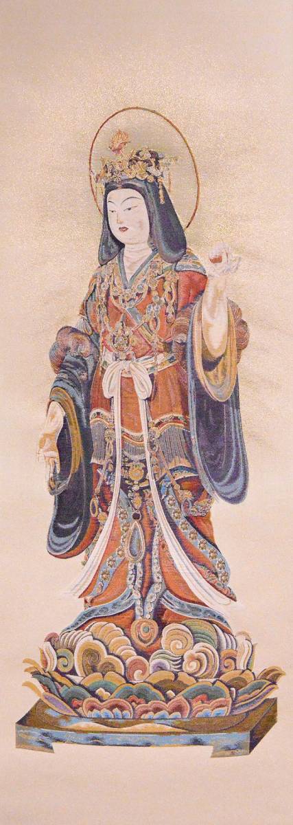吉祥天 浄瑠璃寺 瓢 錦織 吉祥天立像 浄瑠璃寺在印 重要文化財