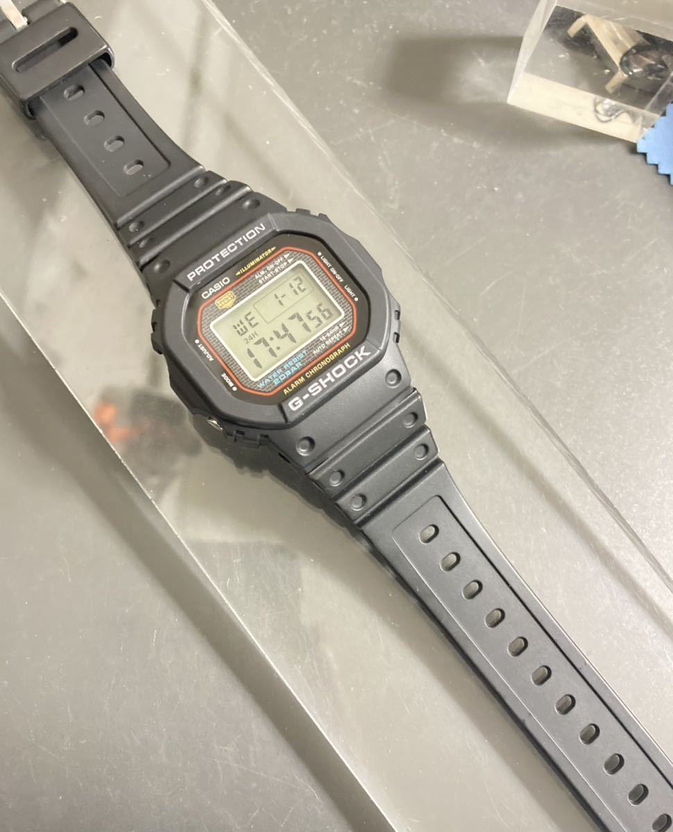 極美品 箱説タグ付G-SHOCK DW-5000-1JF DW-5000C復刻モデル メタル  