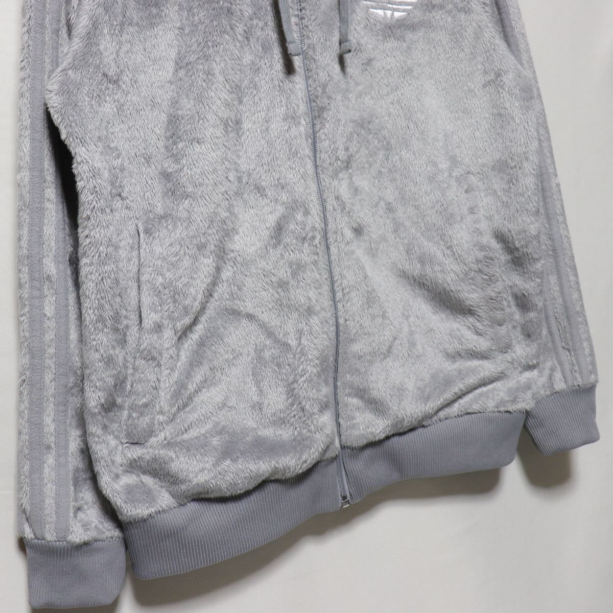 希少【adidas originals】トレフォイル ロゴ/ボア シャギー フリース 