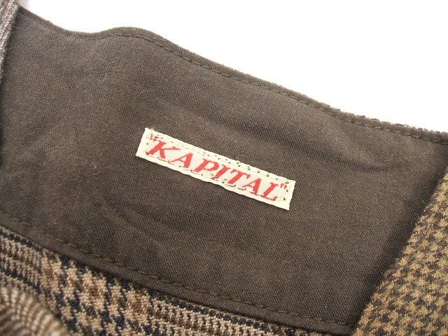 2-0113T♪ KAPITAL ツィードパッチワークギミックアートワンピース 