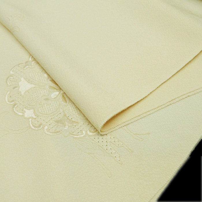 白生地 付け下げ 汕頭刺繍 正絹 反物