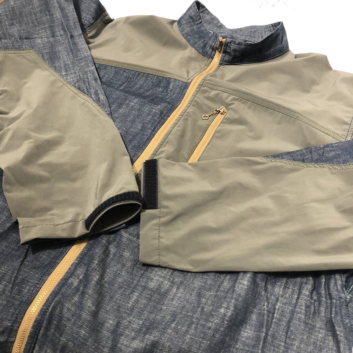 美品 ANACHRONORM ナイロン切り替え デニムジャケット 02サイズ 
