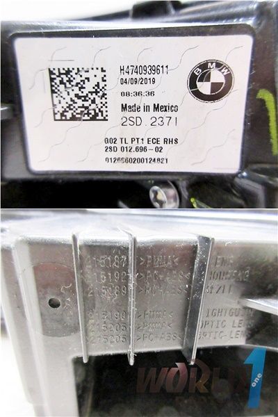 BMW X4シリーズ G02 純正 右 フェンダー テールランプ 外装  