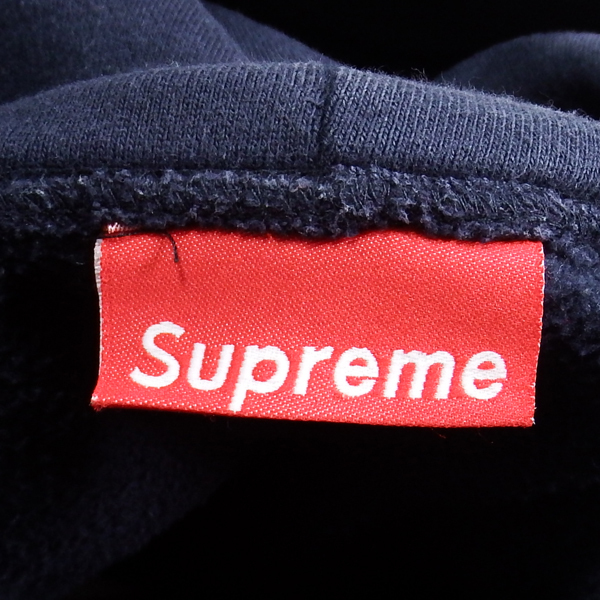 初期 USA製 Supreme BOX LOGO PULLOVER NAVY L シュプリーム ボックス 
