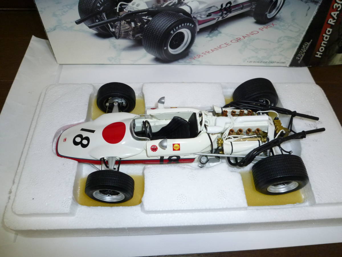【美品・希少】エブロ 1/20 ホンダ RA302 F1 1968 フランスGP スパーク 1/43 ホンダ RA302 1968 F1 フランスGP #18 J.シュレッサー