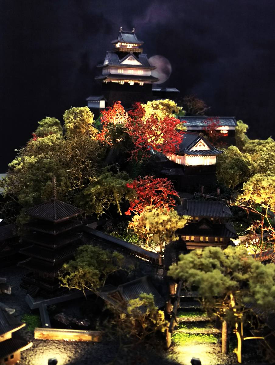 ジオラマ-雪華の岐阜城-完成品