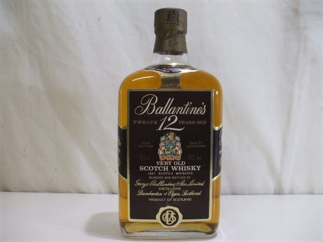元気堂】古酒 Ballantines バランタイン12年 ベリーオールド スコッチ