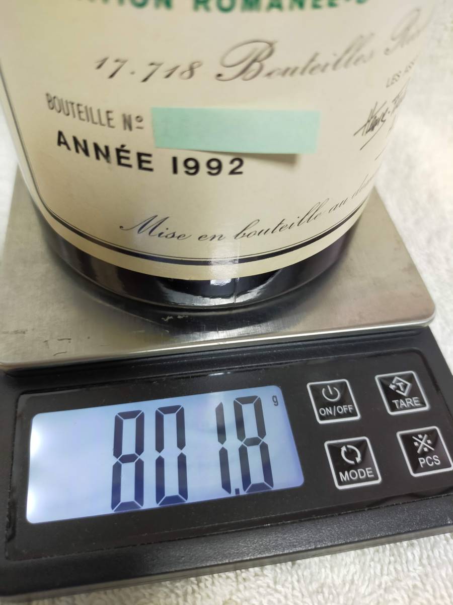 空き瓶 空瓶 1992 DRC ROMANEE-CONTI St Vivant ロマネコンティ ロマネ