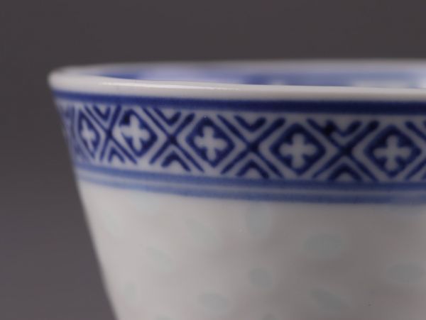 中国古玩 唐物 煎茶道具 南京染付 蛍手 玩玉 款 煎茶碗 六客 時代物