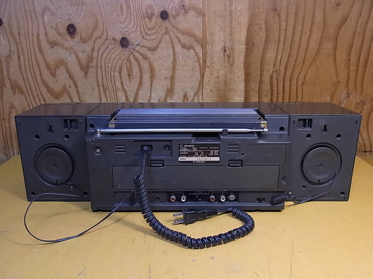 □R/320☆シャープ SHARP☆ステレオダブルラジカセ☆QT-88G☆ジャンク 
