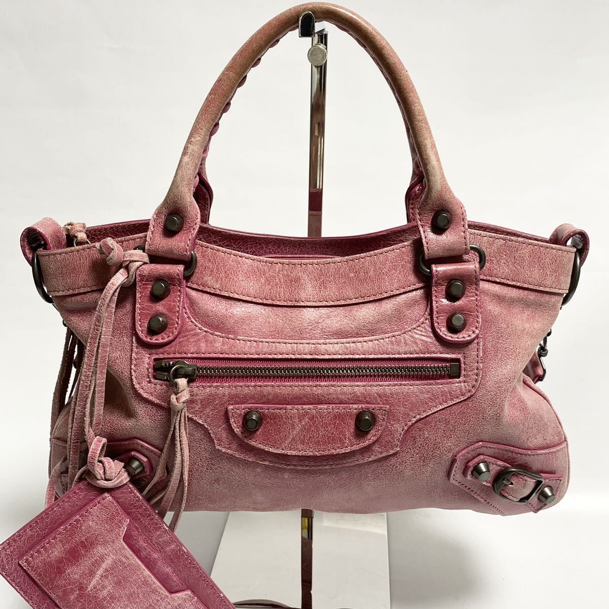 1円 バレンシアガ BALENCIAGA ザ シティ 2way ハンドバッグ ショルダー 