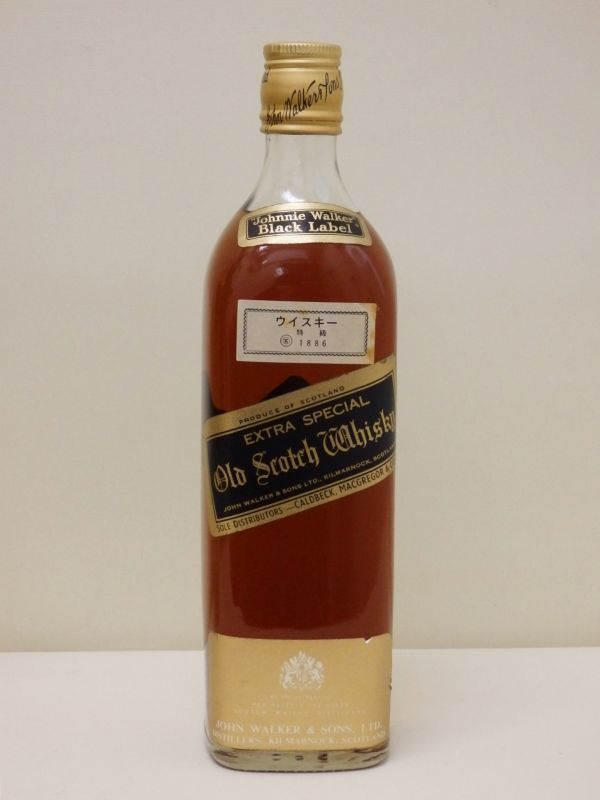 古酒　ジョニーウォーカー　ブラックラベル　 EXTRA SPECIAL　特級　金キャップ　白紋章　三菱商事　未開栓　760ml　43％　Jonnie Walker