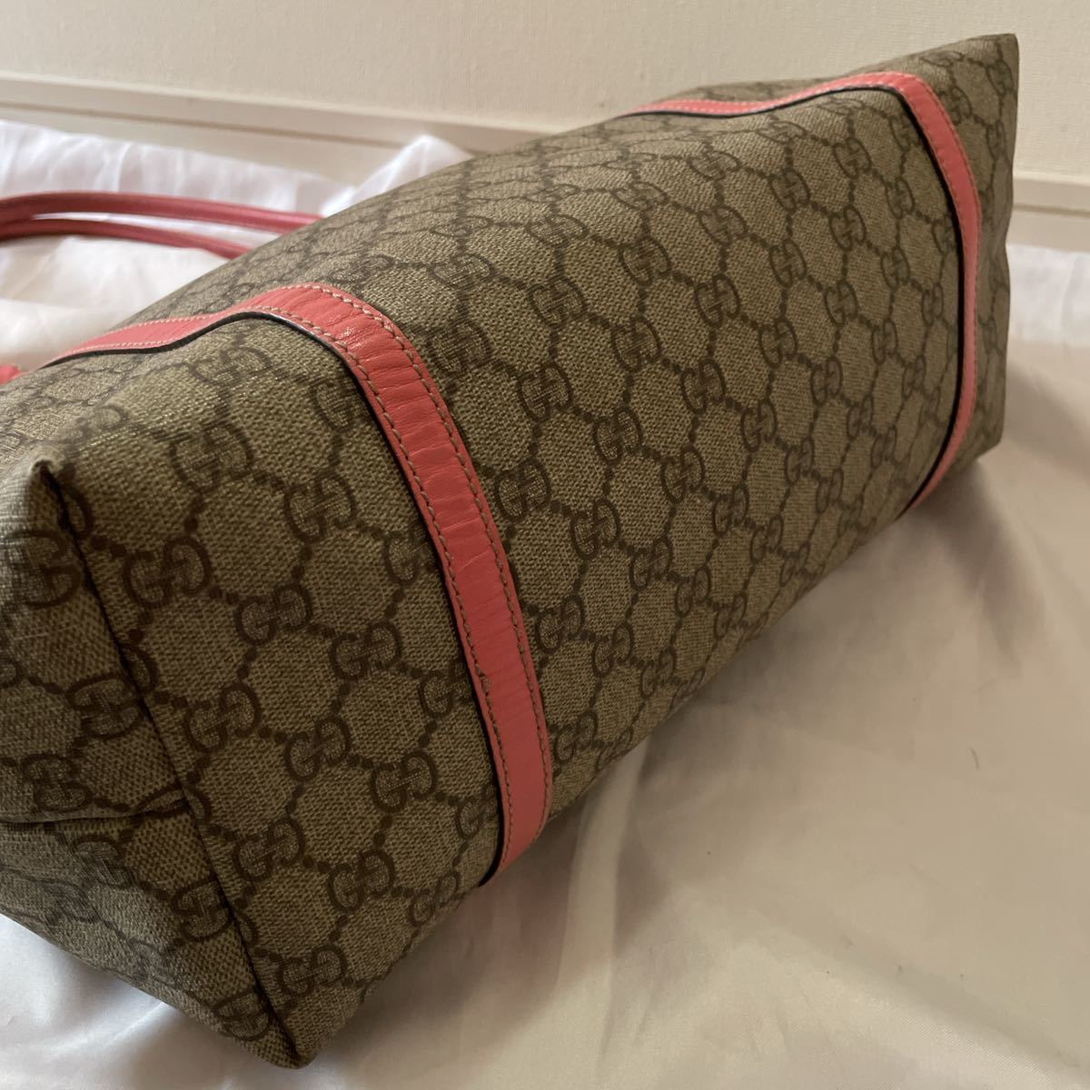 1円 □美品□ GUCCI グッチ トートバッグ ハンドバッグ GG PVC 