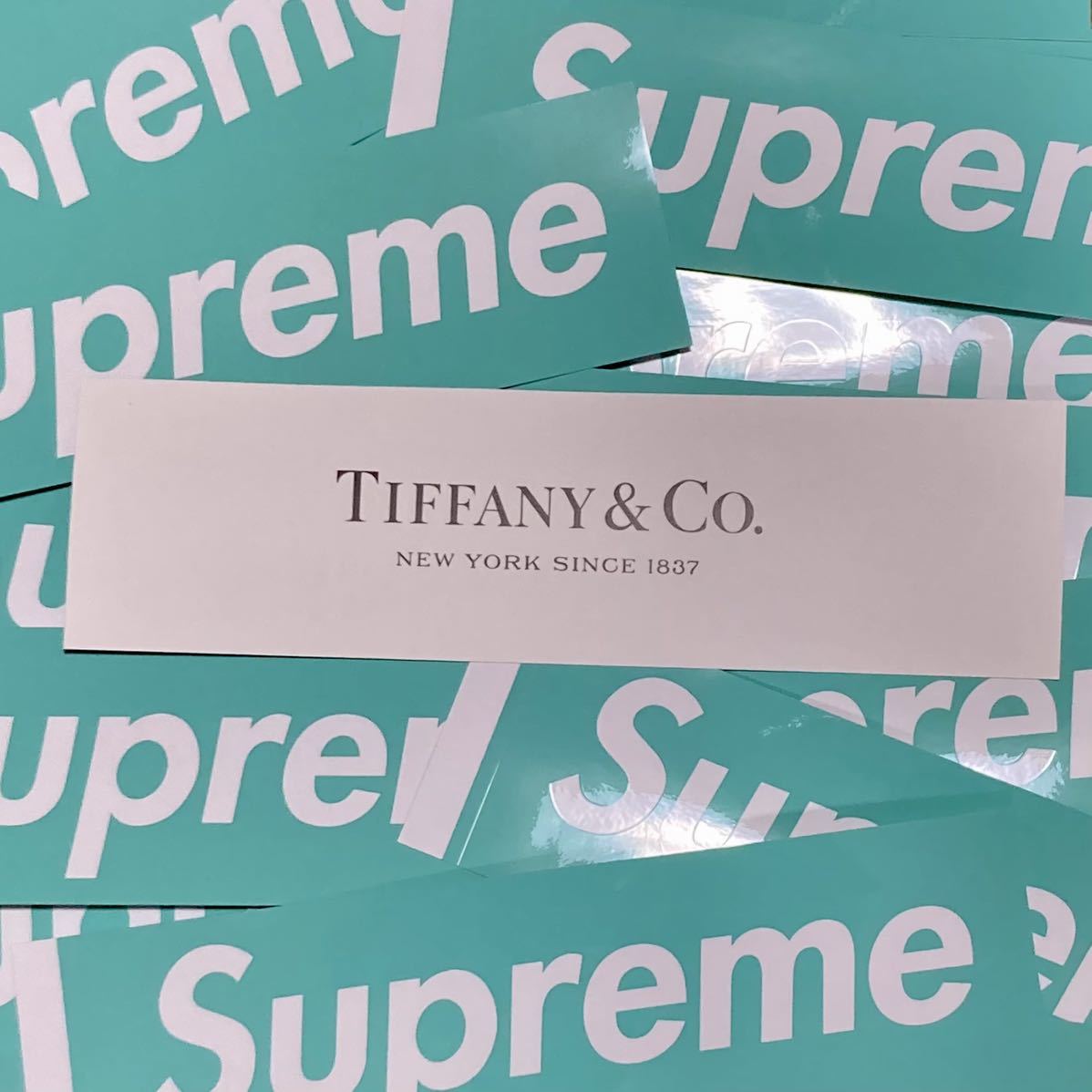 【HOT，得価】 Supreme Tiffany Box Logo Sticker 5枚 ティファニー(シュプリーム)｜売買されたオークション情報、yahooの商品情報をアーカイブ公開 - オークファン その他