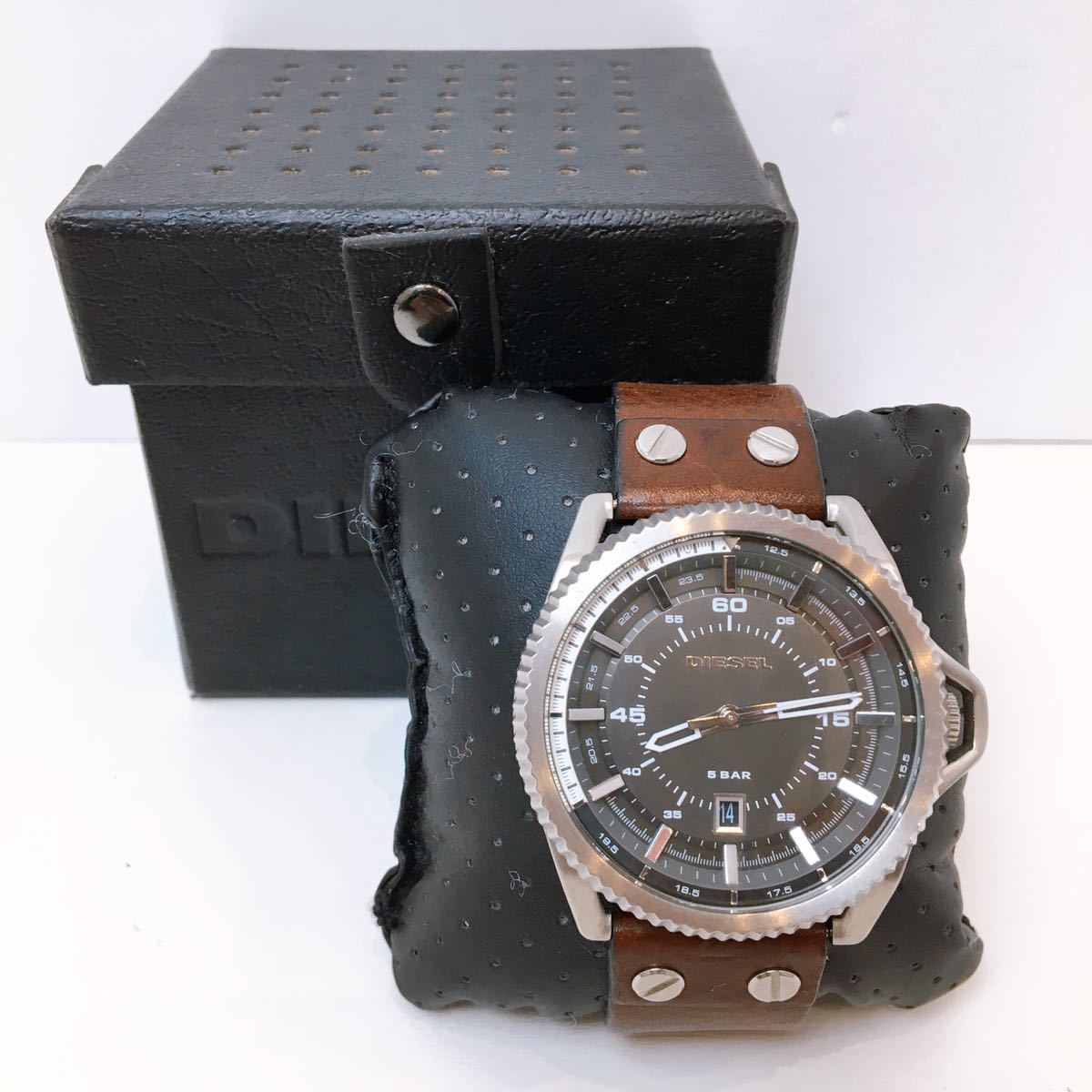 中古】DIESEL クォーツ 腕時計 アナログ レザーDZ-1716 ディーゼル
