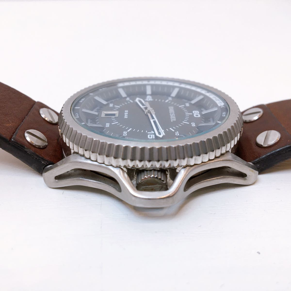 中古】DIESEL クォーツ 腕時計 アナログ レザーDZ-1716 ディーゼル
