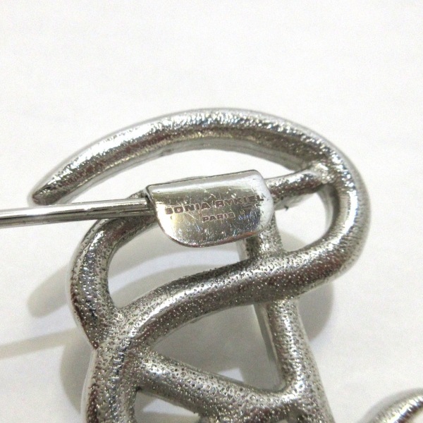 ソニアリキエル SONIARYKIEL ブローチ - 金属素材×ラインストーン シルバー 美品 アクセサリー（他）