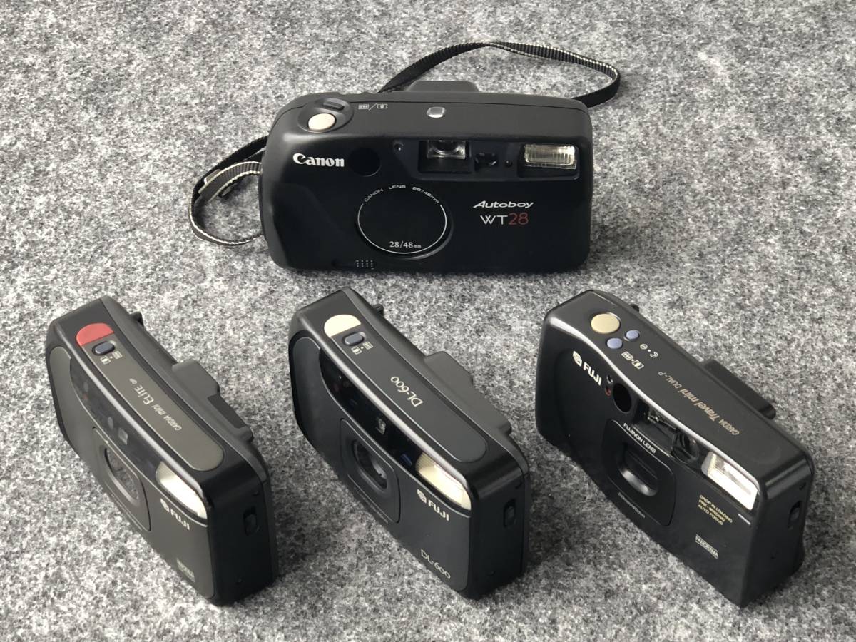 カルディアミニ　FUJI フジ　コンパクト　カメラパノラマ切り替え □ フジ カルディア FUJI CARDIA シリーズ7機種の取扱説明書 & 実機3台