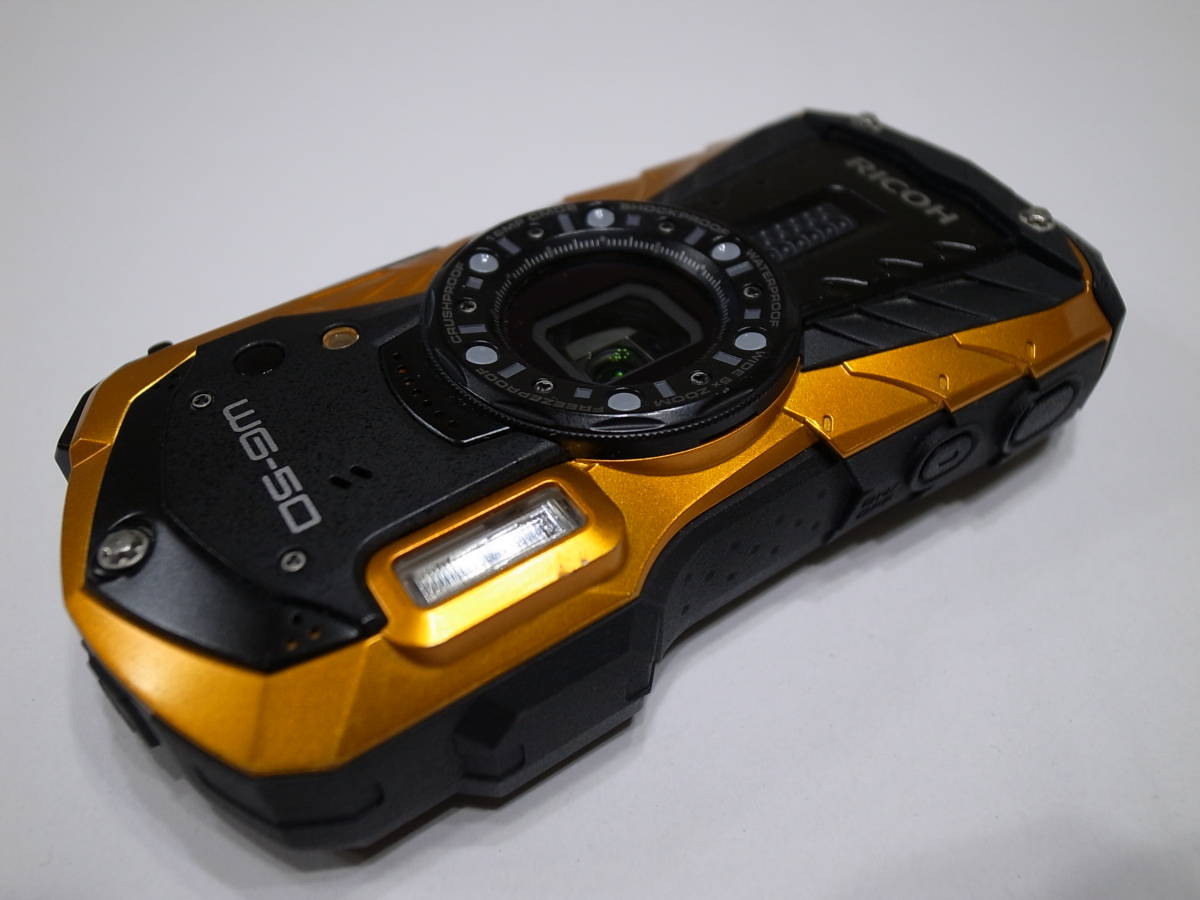 RICOH WG-50 オレンジ//14m防水 電子顕微鏡モード/Full HD動画 ① WG-50