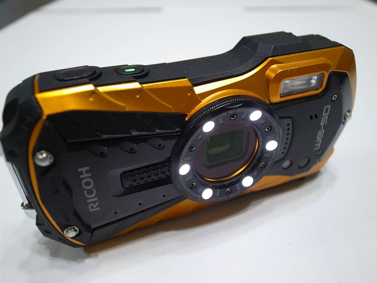 RICOH WG-50 オレンジ//14m防水 電子顕微鏡モード/Full HD動画 ① WG-50