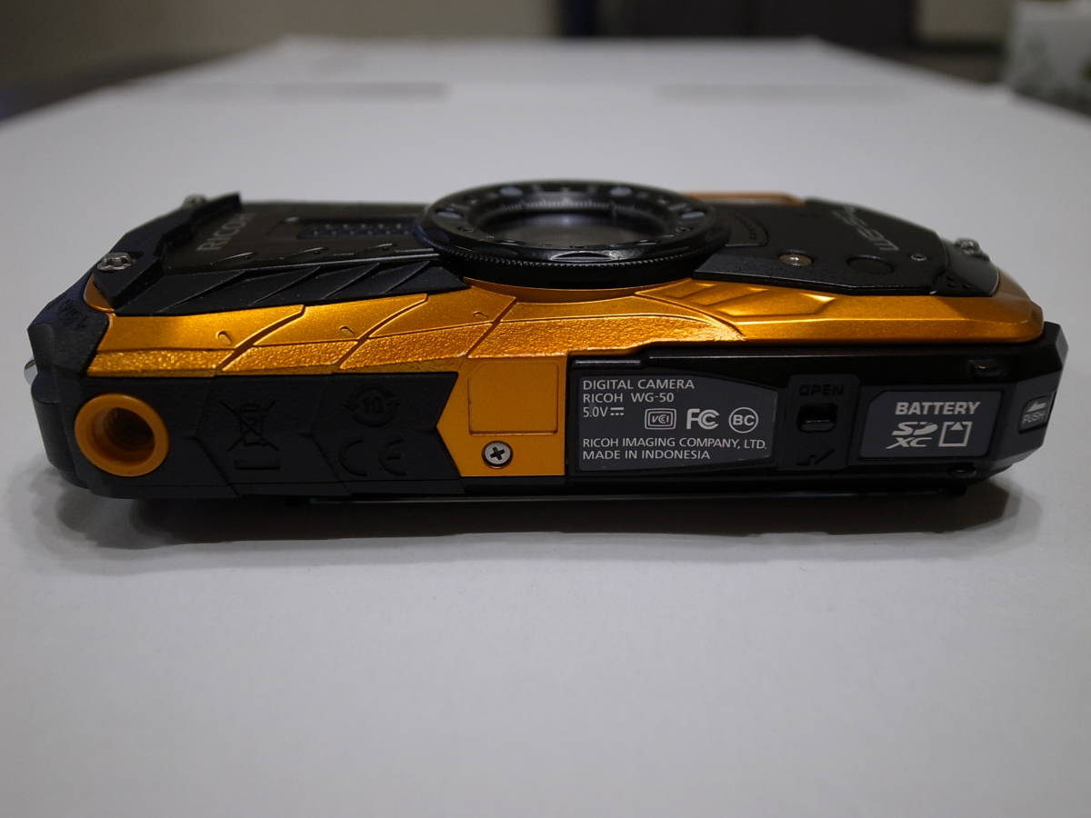 RICOH WG-50 オレンジ//14m防水 電子顕微鏡モード/Full HD動画 ① WG-50