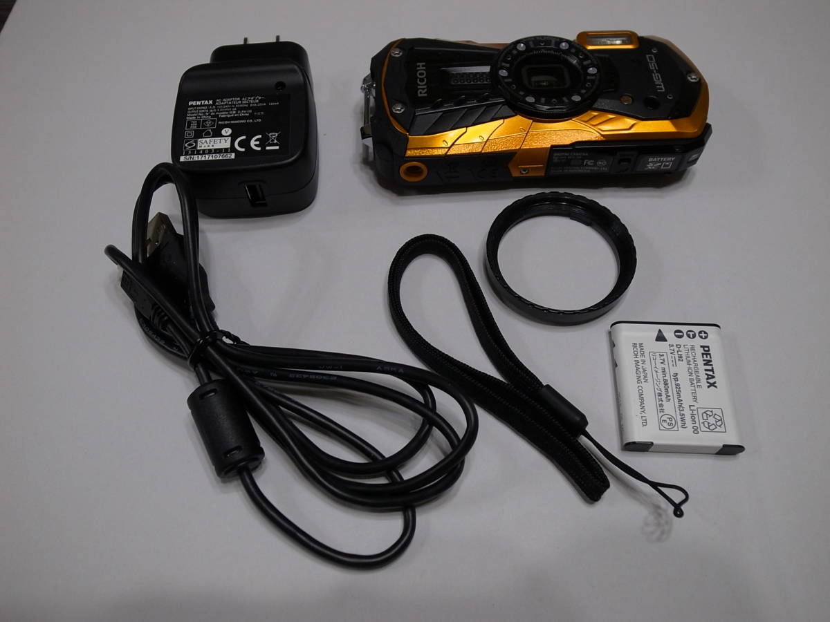 RICOH WG-50 オレンジ//14m防水 電子顕微鏡モード/Full HD動画 ① WG-50
