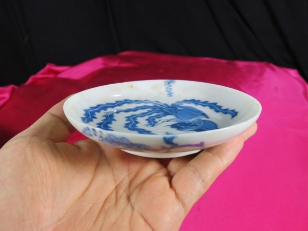 Yahoo!オークション 鳳凰文様染付皿 磁器 焼き物 -「鳳凰」(染付