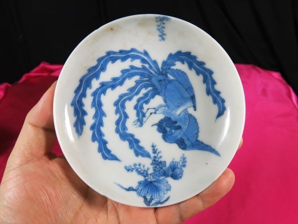 Yahoo!オークション 鳳凰文様染付皿 磁器 焼き物 -「鳳凰」(染付