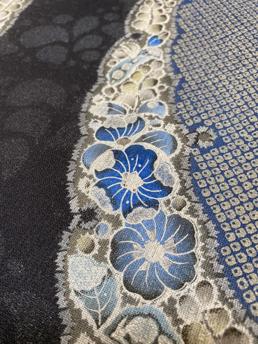 【極美品】西陣名家機元「都」謹製「相良刺繍」手刺繍「大牡丹 松文文様」 極美品】西陣名家機元「都」謹製「相良刺繍」手刺繍「大牡丹 松文