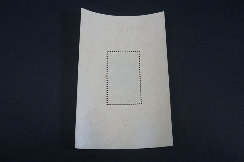 (787)日本切手 1949年 昭和24年 伸びゆく電気通信展記念 小型シート 経度観測所創立50周年記念消印 初日印 未使用 状態良好  ヒンジ跡なしNH