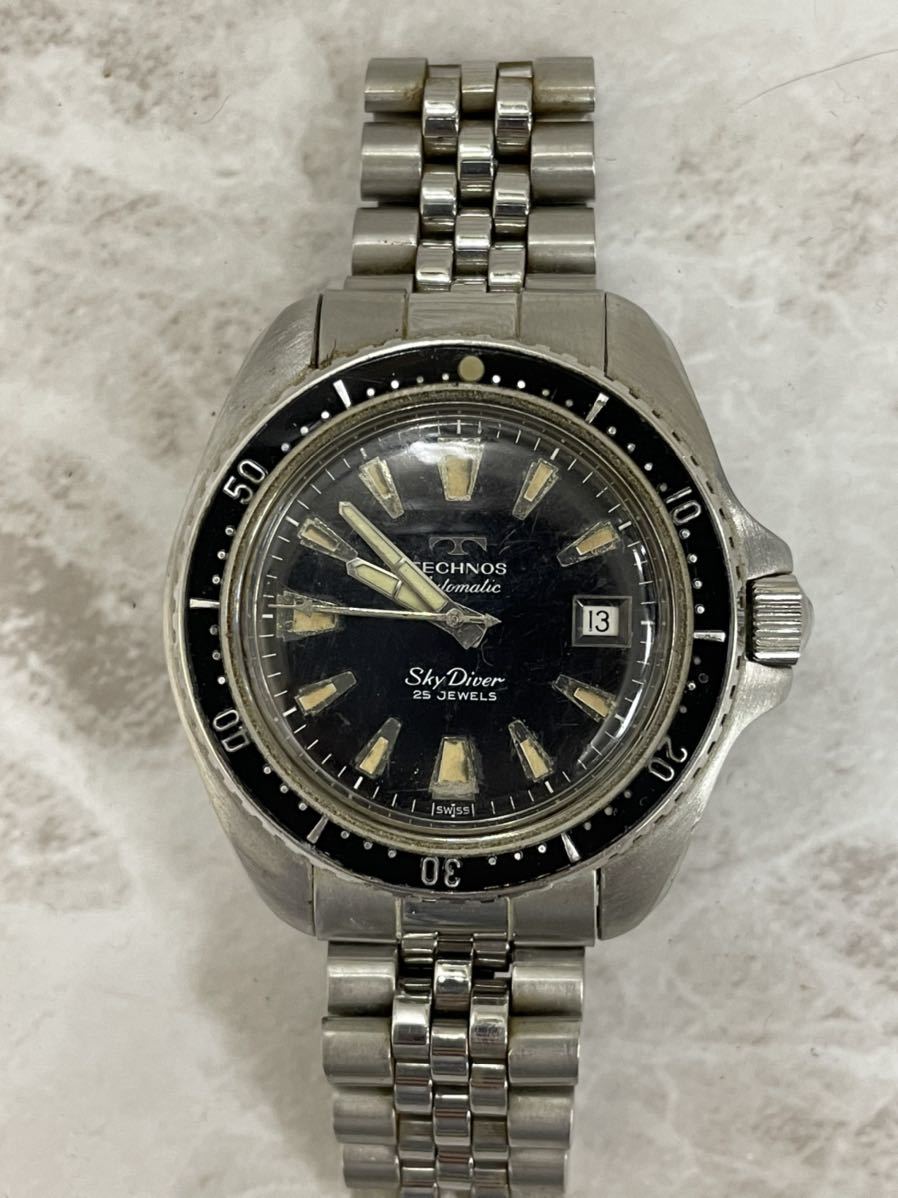 テクノス スカイダイバー デイト 自動巻き オートマチック 腕時計