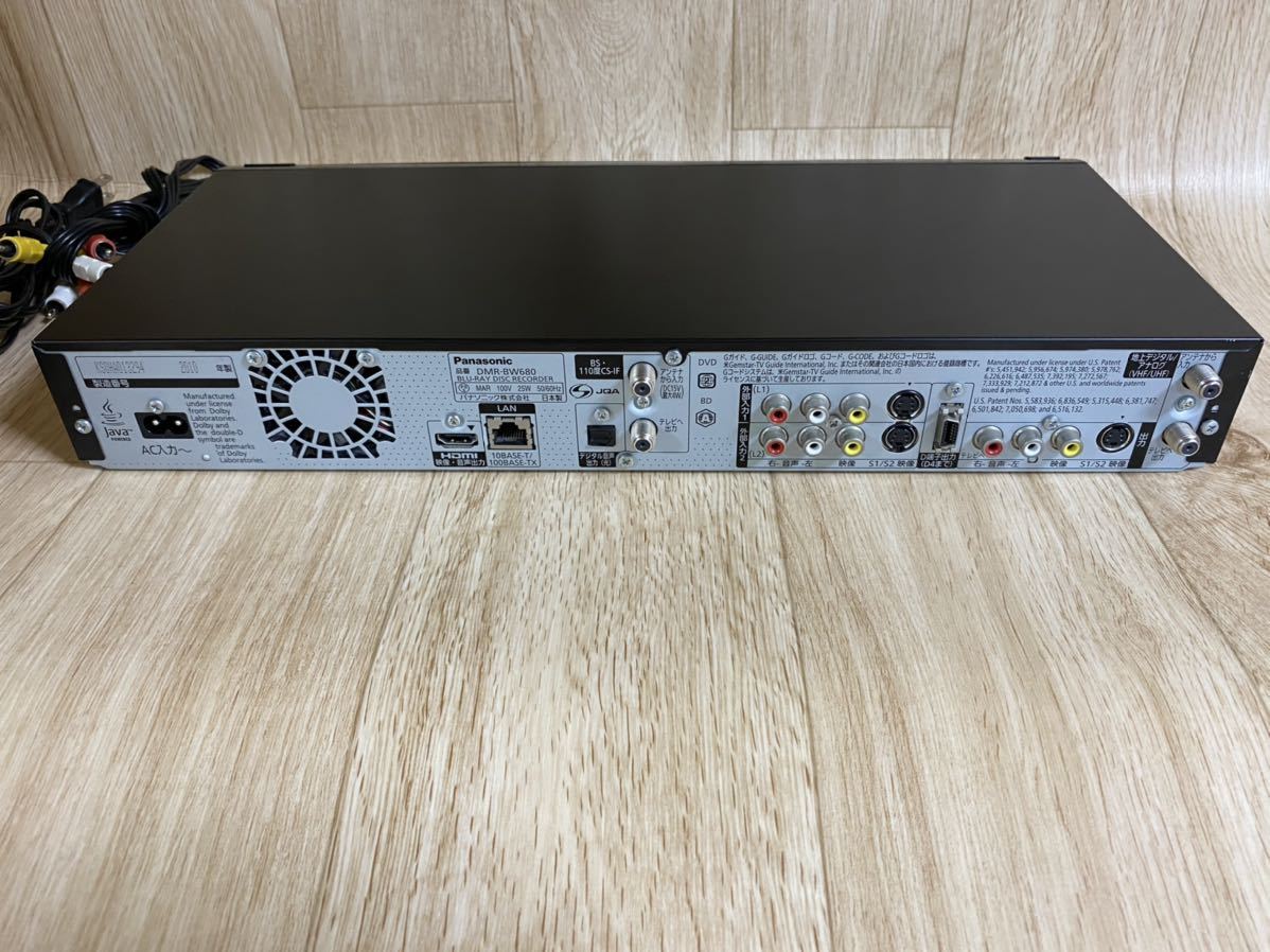 Panasonic DMR-BW680 ブルーレイレコーダー 2010年製 / BD/HDD再生確認