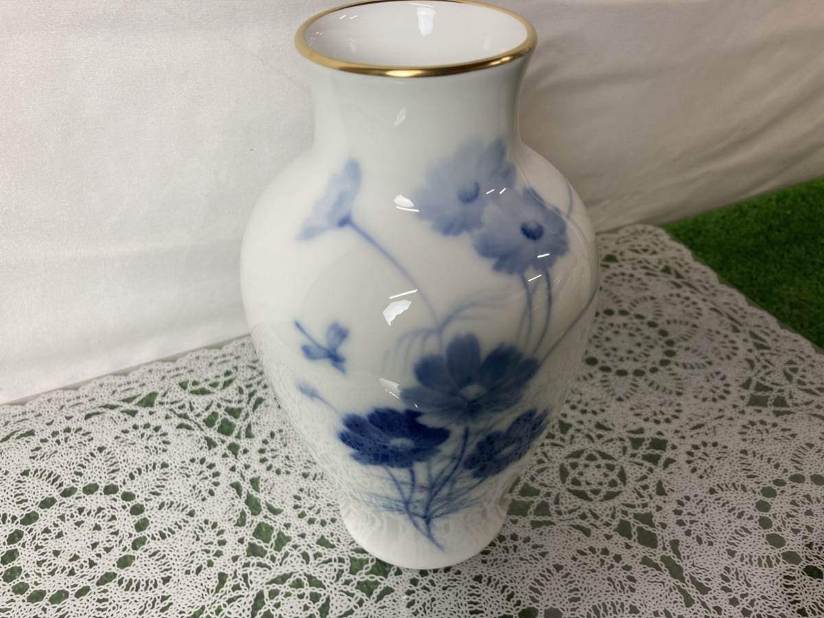 ♪宇都宮店 OKURA オークラ 大倉陶園 花瓶 2個セット 花器 花入 陶器  