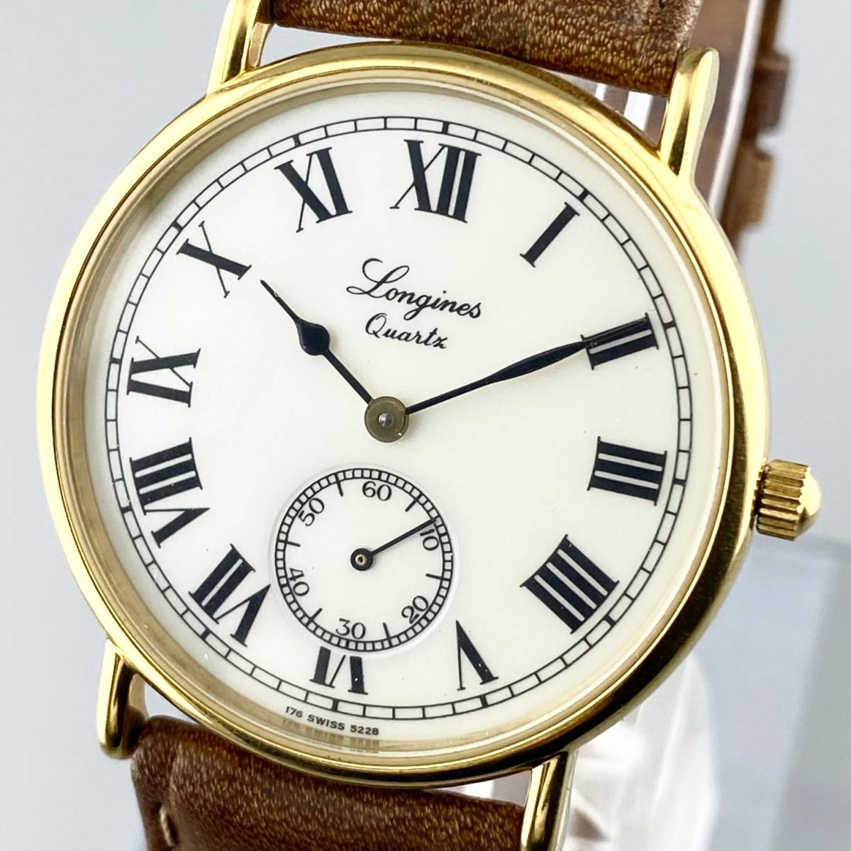 ロンジン PRESENCE メンズ腕時計 ゴールド文字盤 1円～】LONGINES ロンジン メンズ 腕時計 150周年記念モデル スモセコ