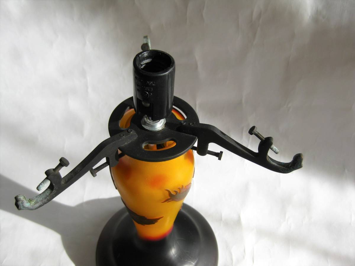 ガレ調　2灯式　アンティーク　テーブルランプ galle】-ガレ・コレクション- テーブルランプ「藤」2灯 アンティーク