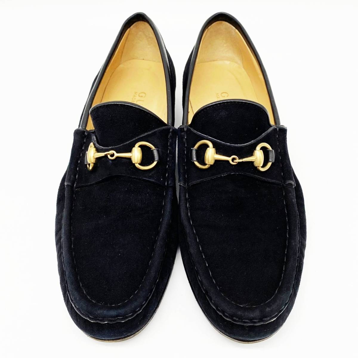 即決価格☆送料無料】GUCCI グッチ ビットローファー スエード 38.5C 