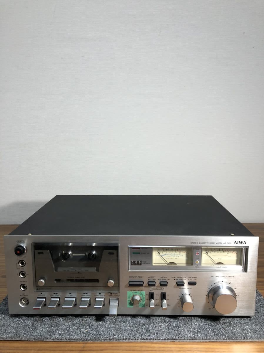 AIWA AD-7500 アイワ カセットデッキ 良品希少 オーディオ機器