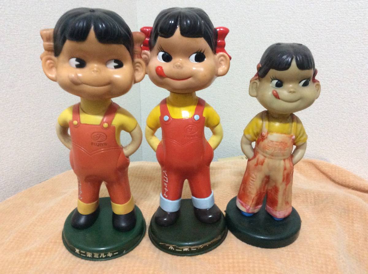 激安大特価，定番 はかま木台 ブリキ台 プラ台 非売品 企業物 ノベルティー当事物 品 不二家ペコちゃん３体セット(ペコちゃん)｜売買されたオークション情報、yahooの商品情報をアーカイブ公開 - オークファ その他