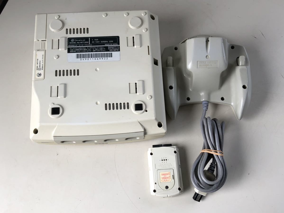 Dreamcast HKT-3000 Sega Console HKT-7700 W&frasl; Cotroller Tested Japan ドリームキャスト SEGA - セガ セット 本体＋コントローラー HKT-3000&frasl;HKT