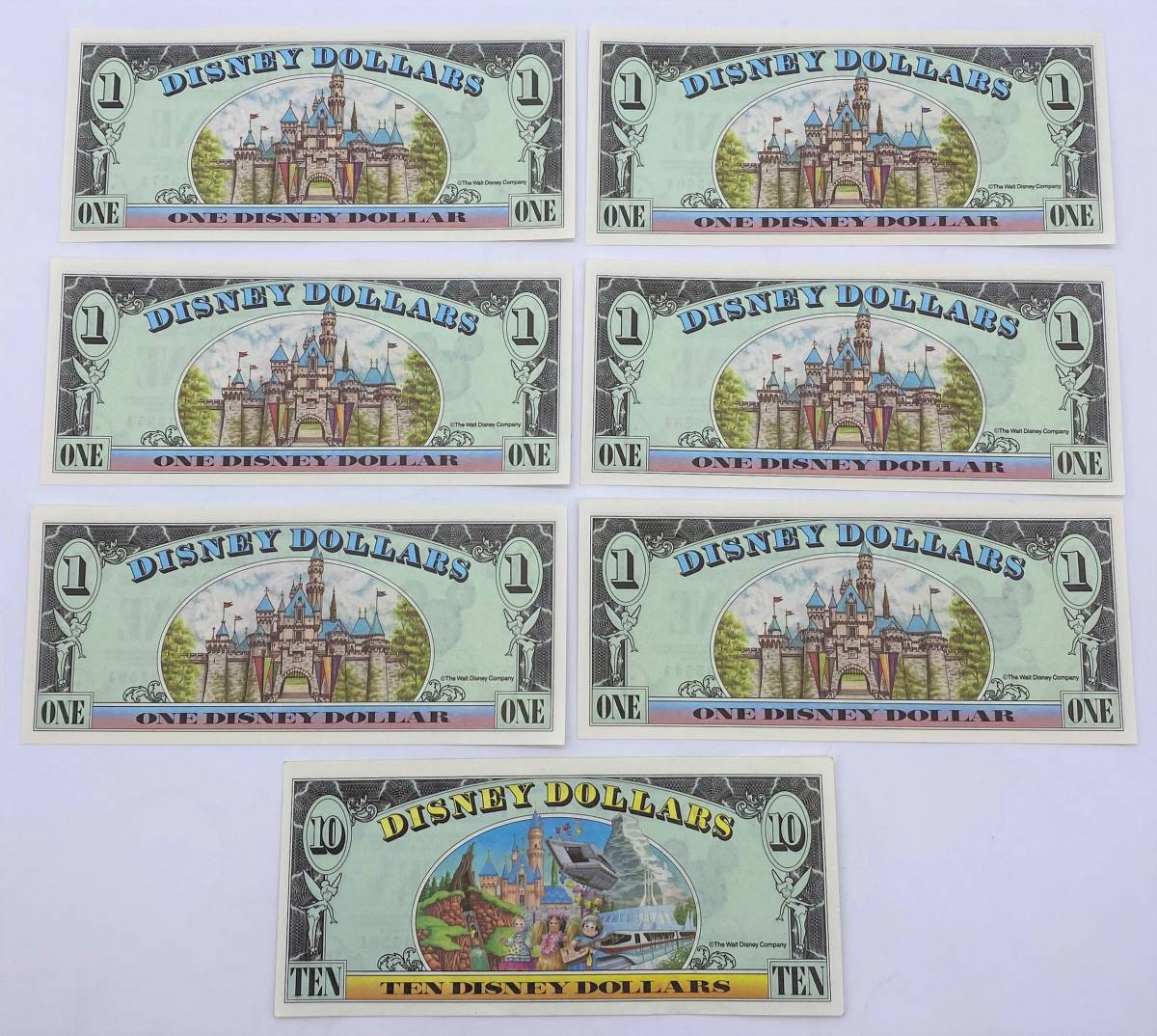 ディズニー【 DISNEY DOLLARS 9枚 】ディズニーダラー 1ドル 10ドル