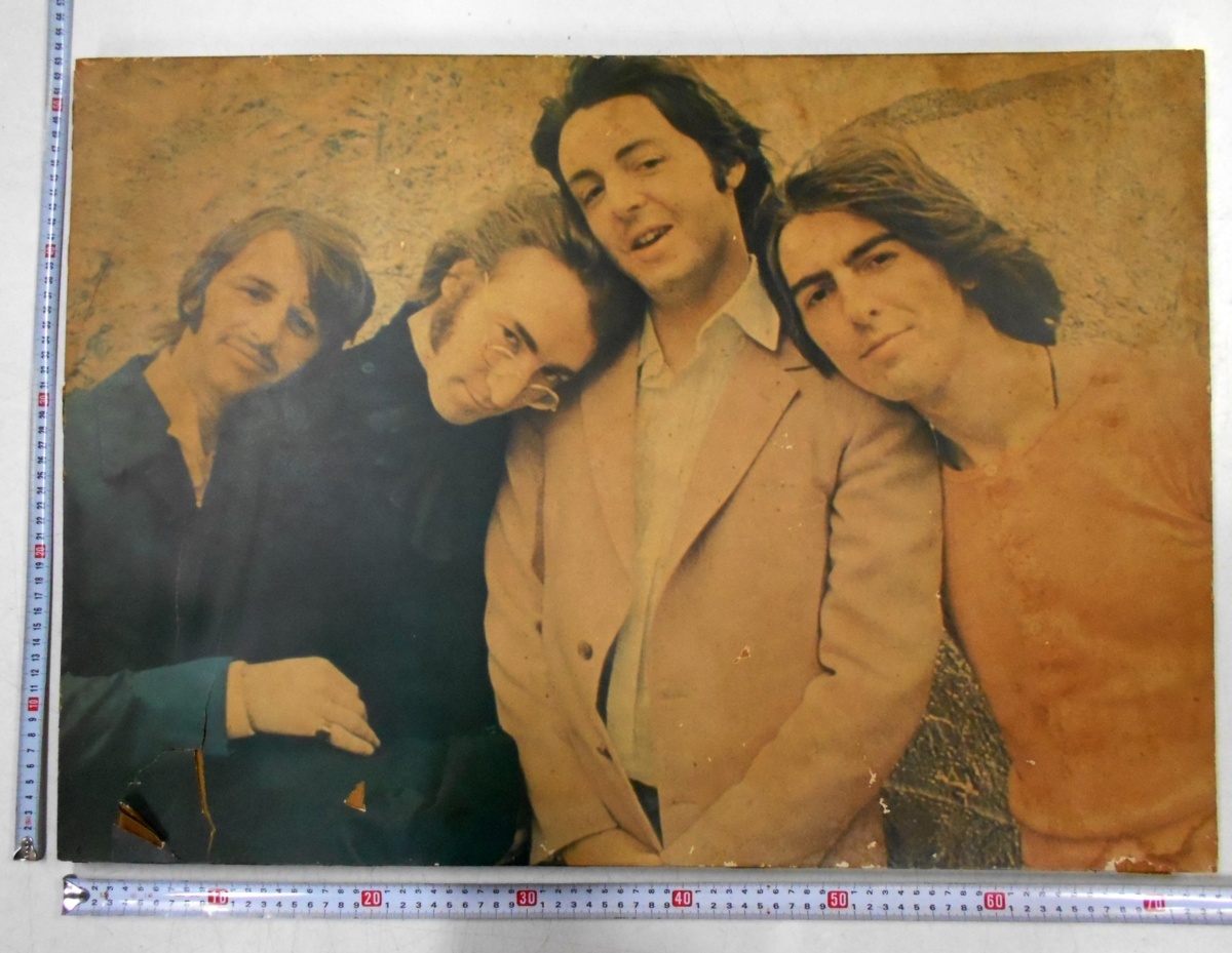 ☆THE BEATLES ビートルズ 写真 木製 パネル ポスター 4点 まとめて