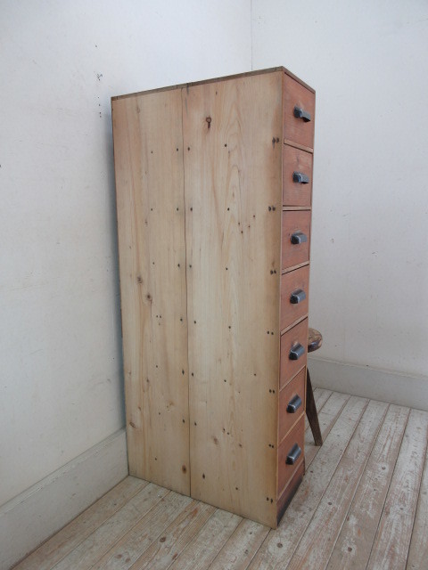 引き出し棚　縦型　無垢　6杯　アンティーク　和家具　古家具　小引出 引き出し棚縦型無垢6杯アンティーク和家具古家具小引出