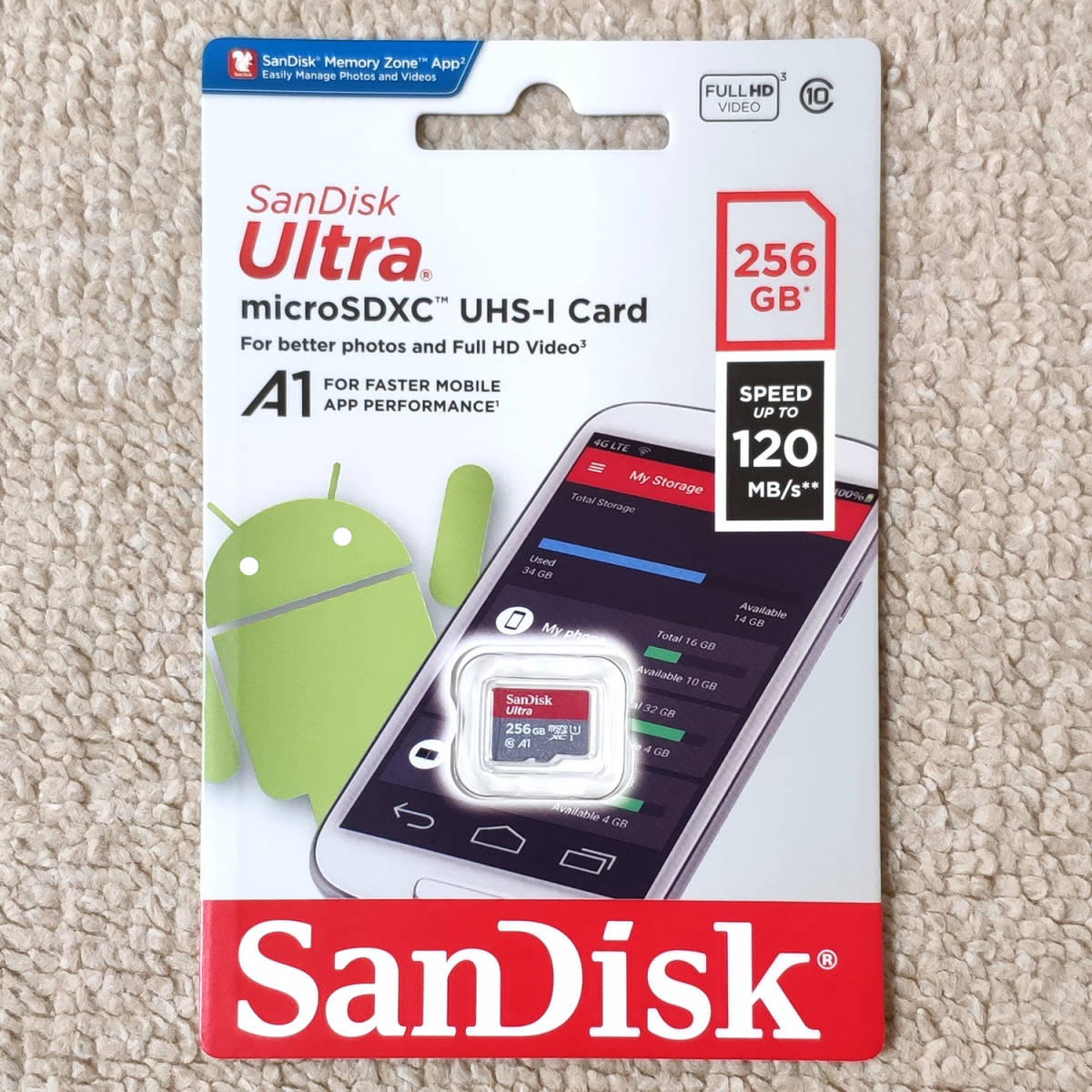 SanDisk Card 256GB UHS-I Ultra microSDXC Memory Extreme SD Class 