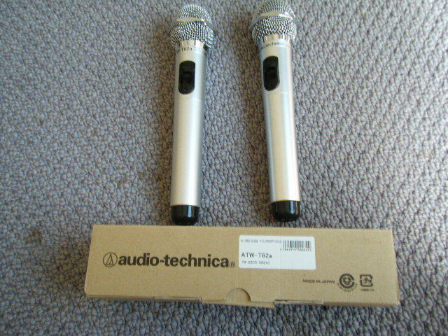 美品 オーディオテクニカ製 電波式ワイヤレスマイク ATW-TS62a 2本 美
