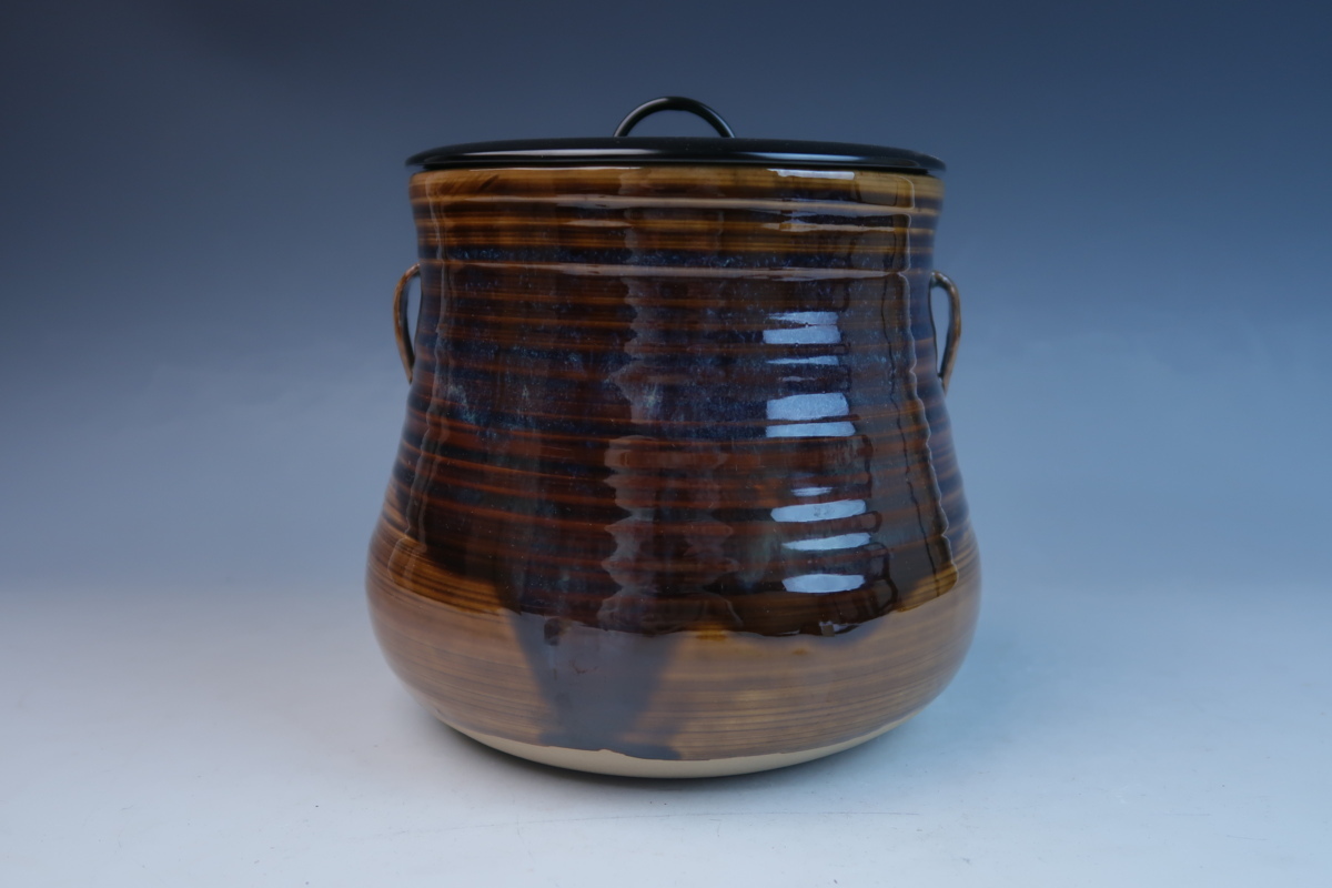 亀井楽山 栗山園オンライン通販部 ⁄ 出物 高取管耳水指 茶道具