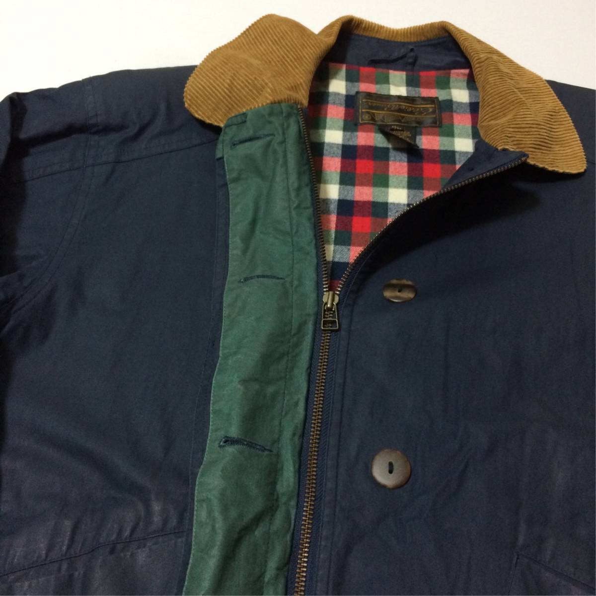 エラー仕様] Eddie Bauer 80s 90s 黒タグ 裏ネル コットン フィールド 