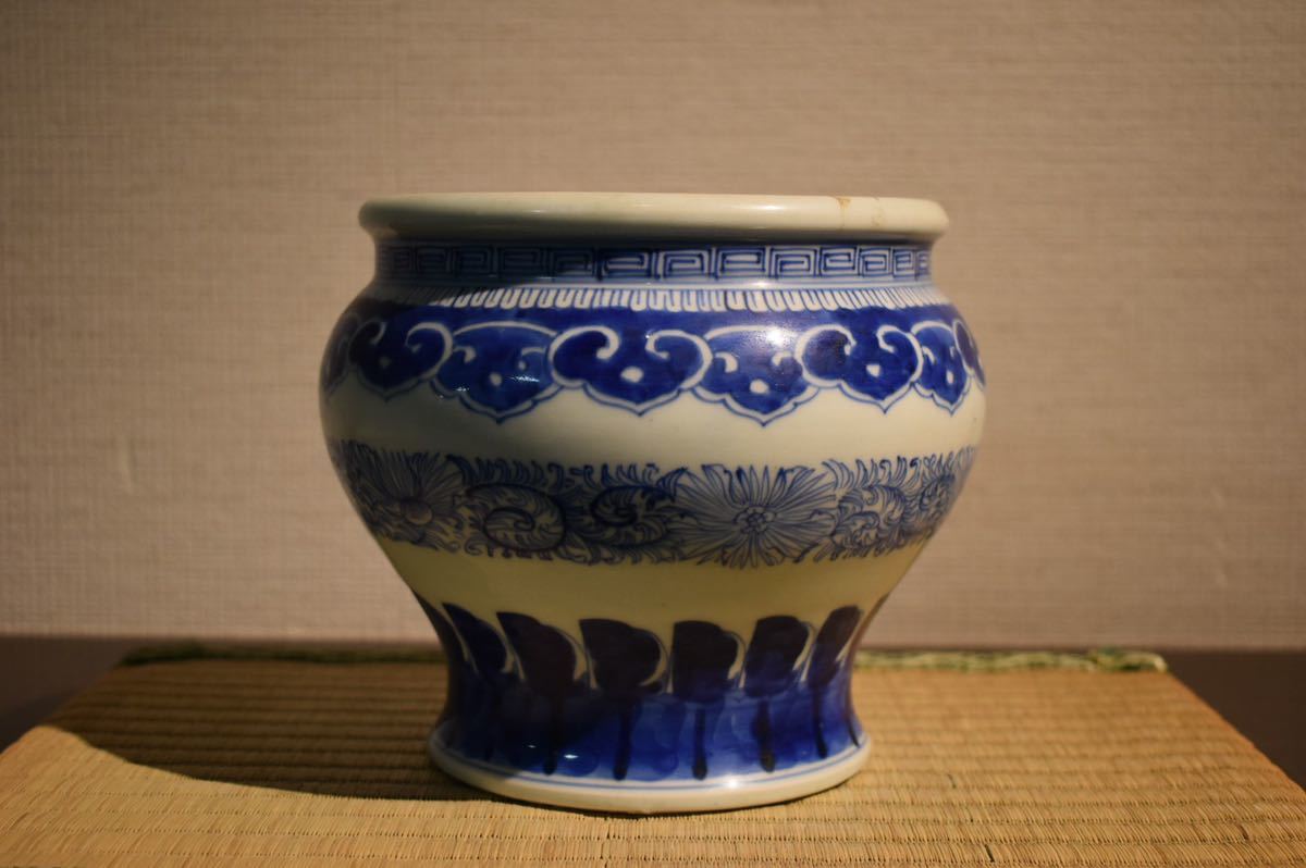 GE】R1458◇伊万里大コレクター放出品◇時代 伊万里染付花瓶 /日本美術