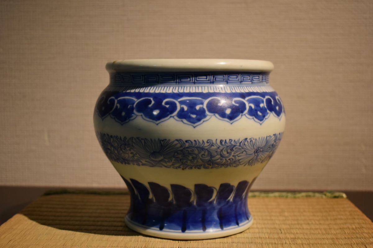 GE】R1458◇伊万里大コレクター放出品◇時代 伊万里染付花瓶 /日本美術